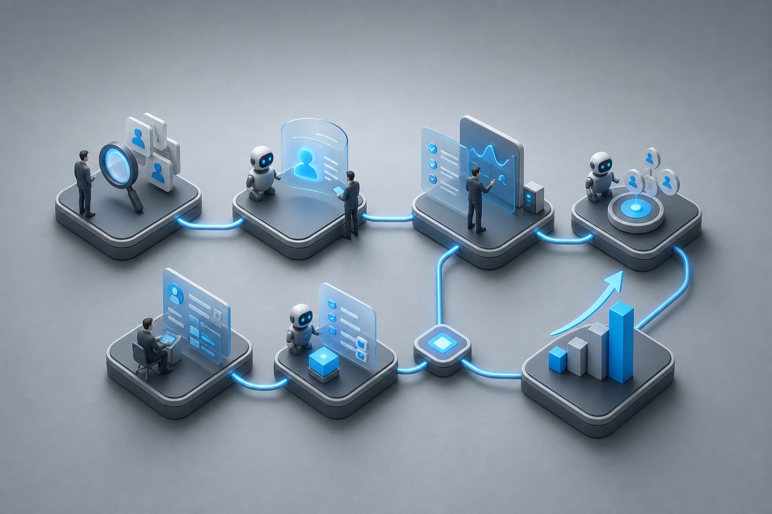Sales agents ai workflow map for SaaS buyers