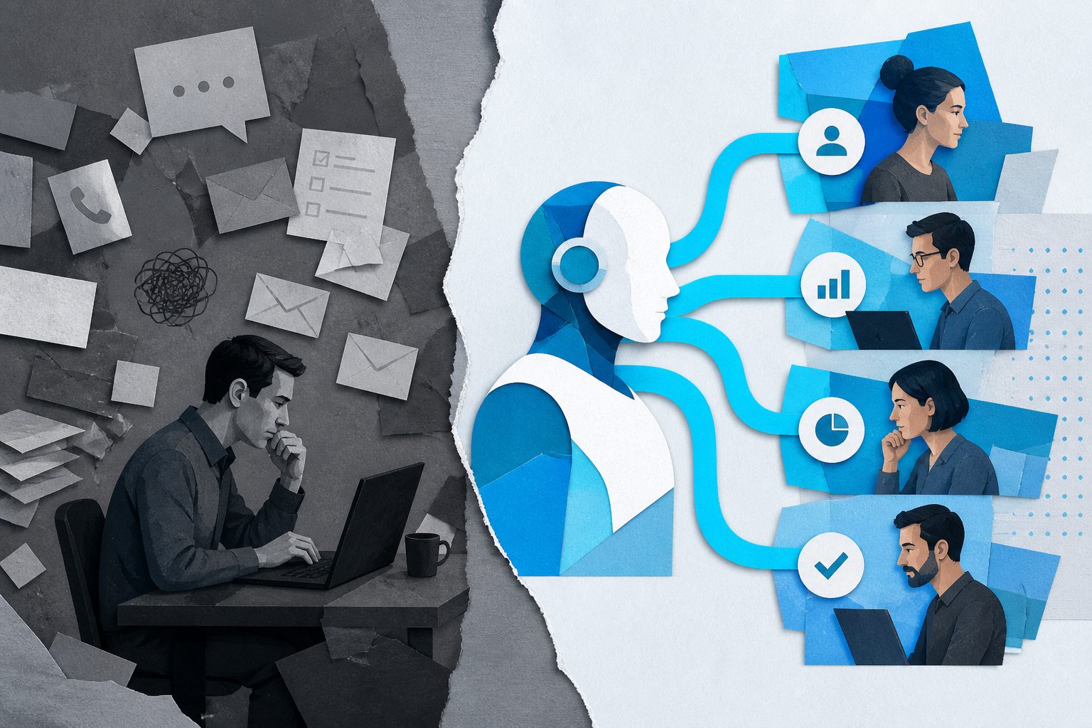 AI sales agents workflow by job