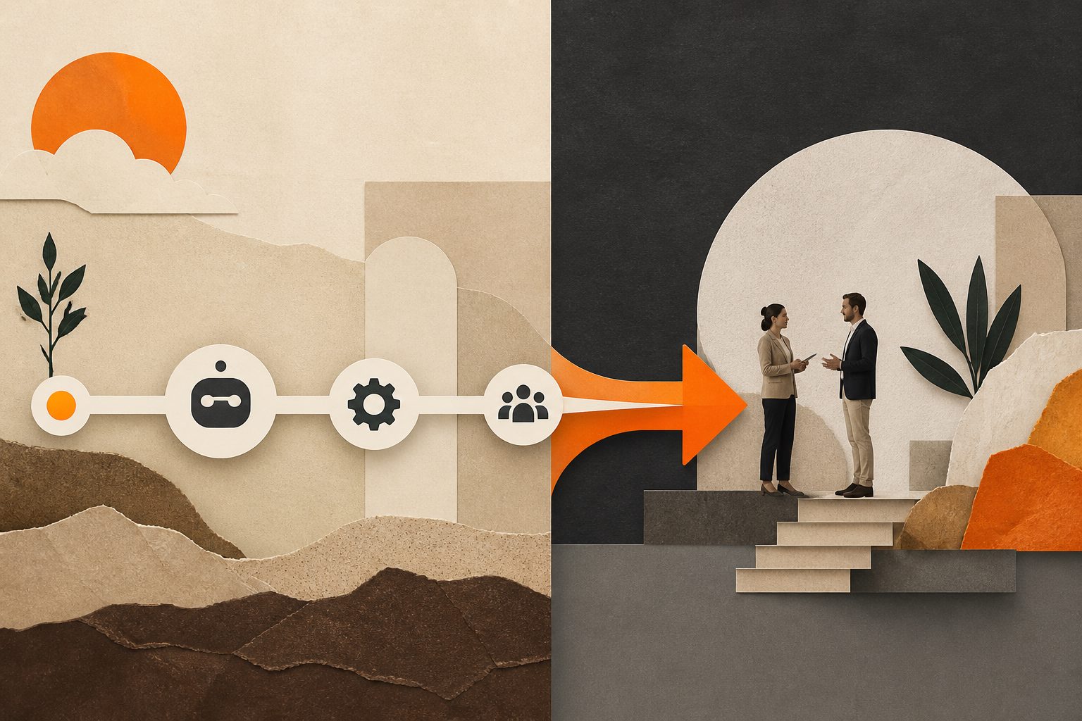 SaaS sales automation roadmap showing where automated sales reps assist, execute, and escalate