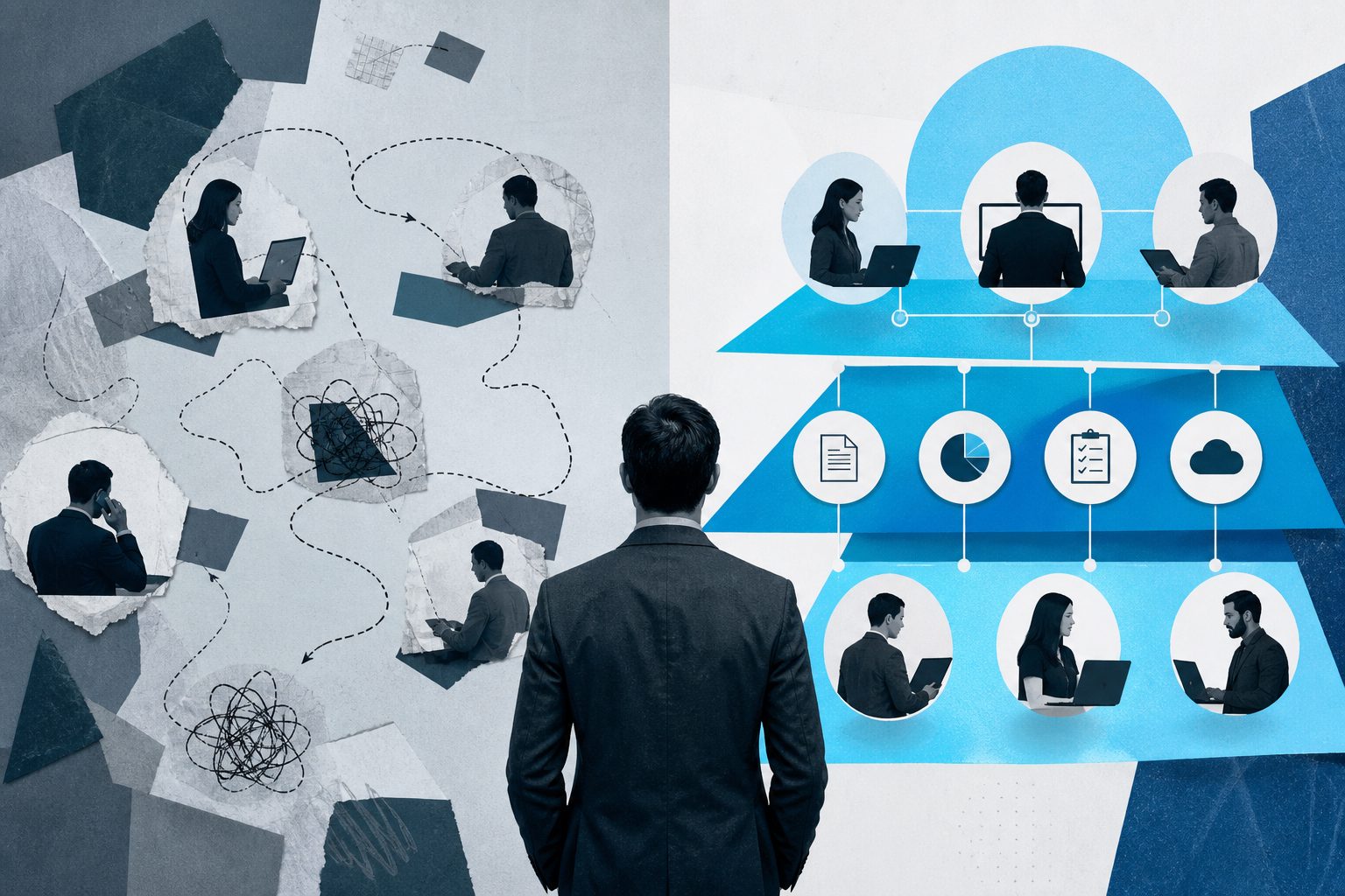 Comparison map for virtual sales team software across collaboration, execution, and buyer-facing layers