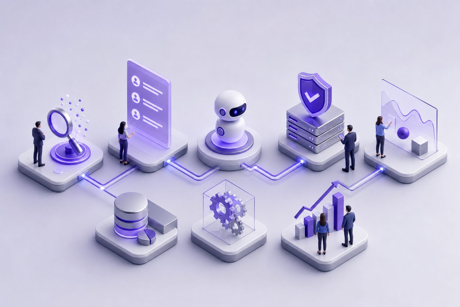 Enterprise AI sales agent workflow map for SaaS buyers