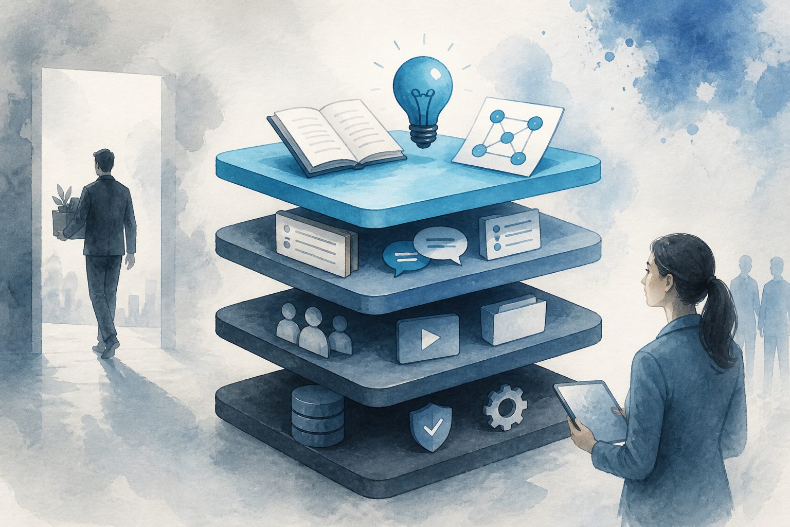 4-layer sales knowledge retention after rep turnover framework