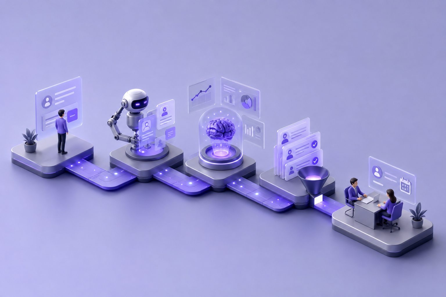 AI agents for sales workflow from visitor signal to qualified meeting