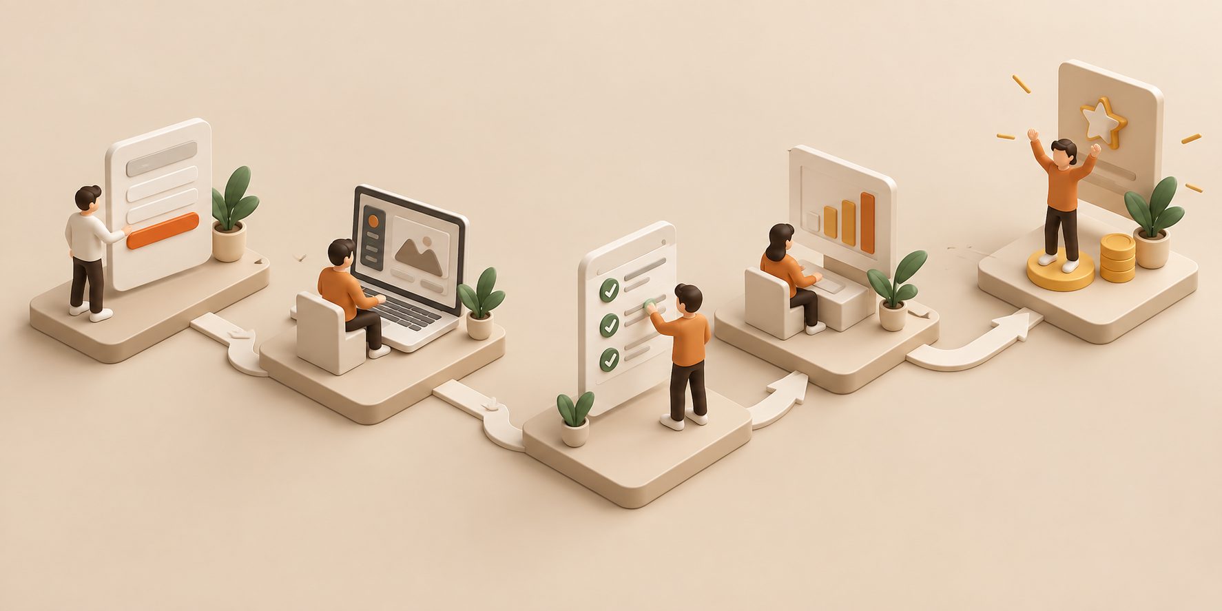 Diagram showing trial user journey from signup through activation signals to paid conversion