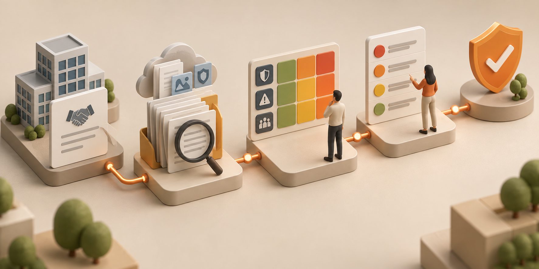 AI vendor risk assessment matrix showing evidence, impact, and review priority