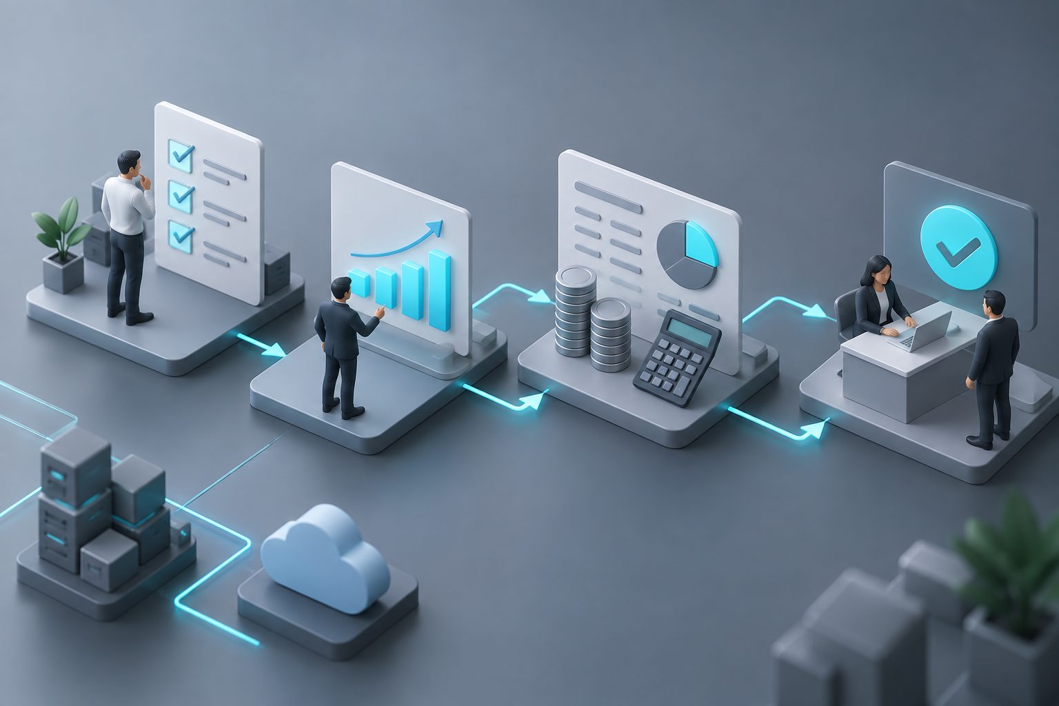 software procurement business case template showing ROI, TCO, and approval sections