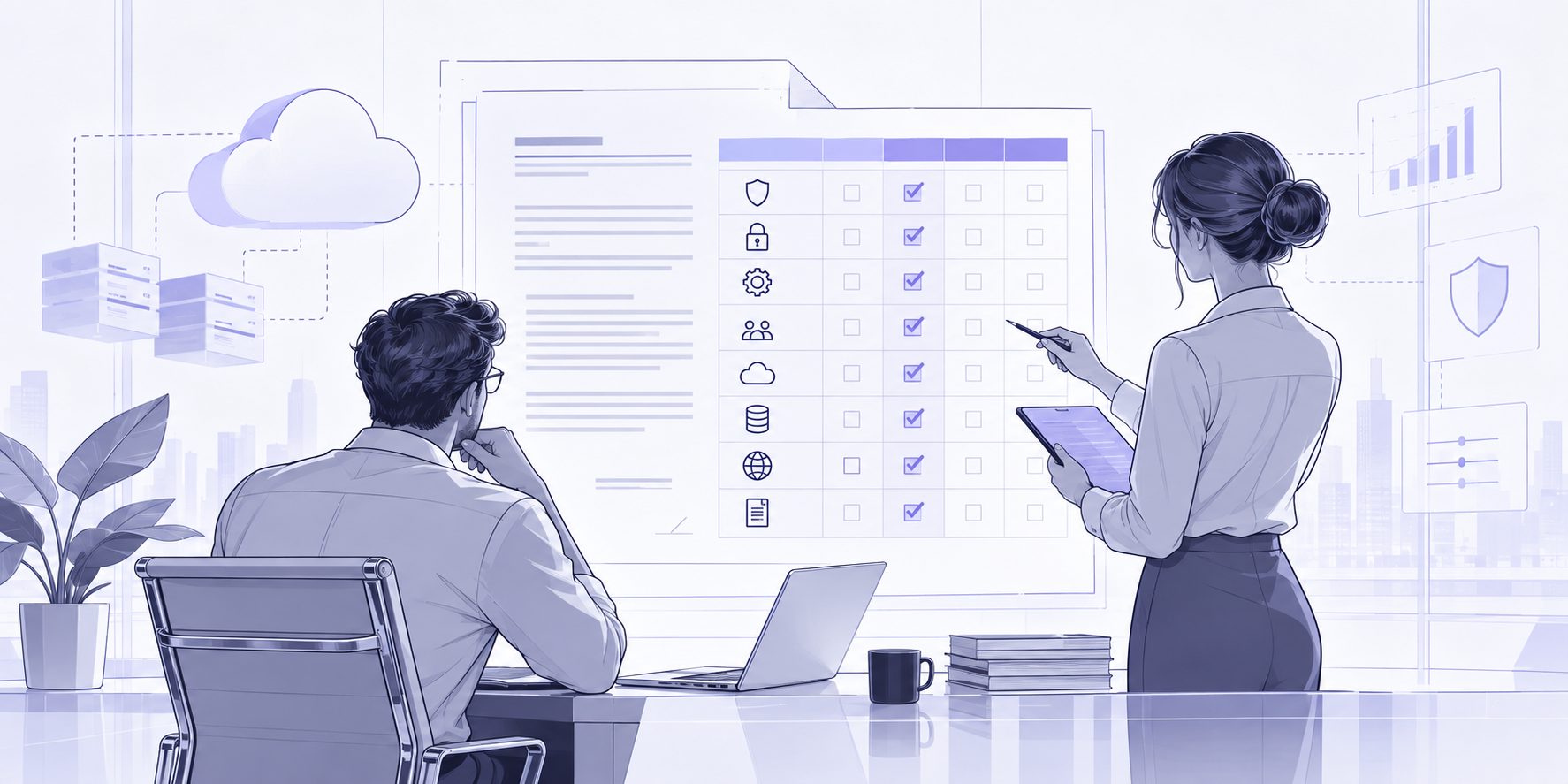 SaaS master services agreement key clauses review matrix for IT procurement