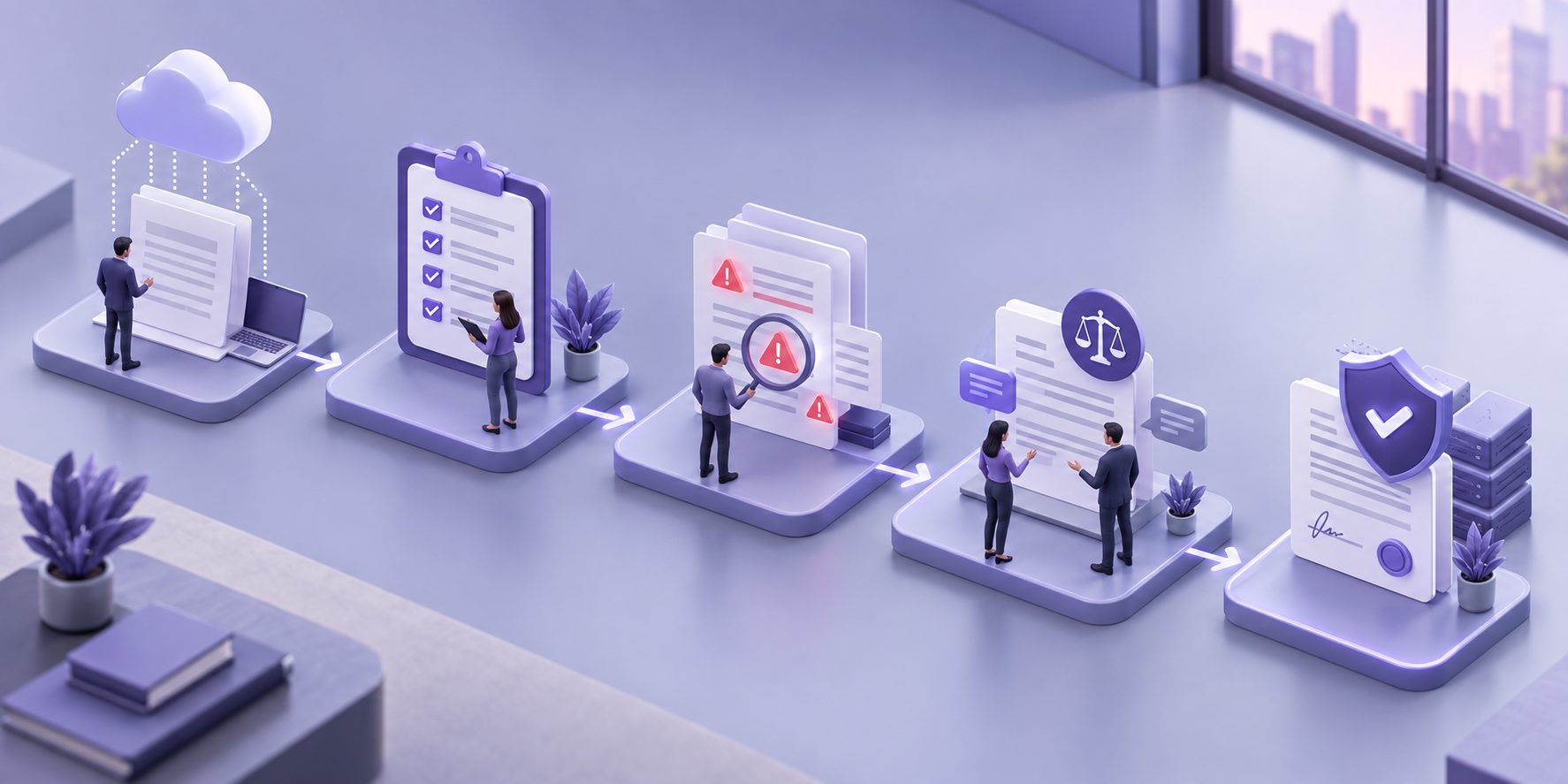 Buyer workflow for reviewing SaaS contract risks and remedies