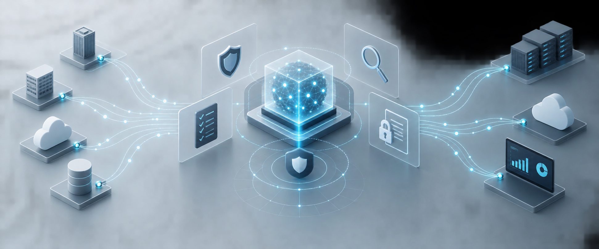 AI vendor security and data flow review diagram