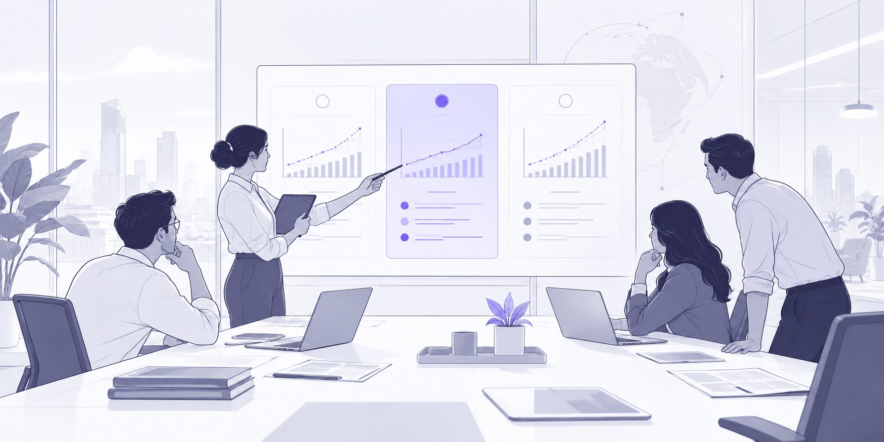 SaaS procurement team comparing renewal cap options and total cost scenarios