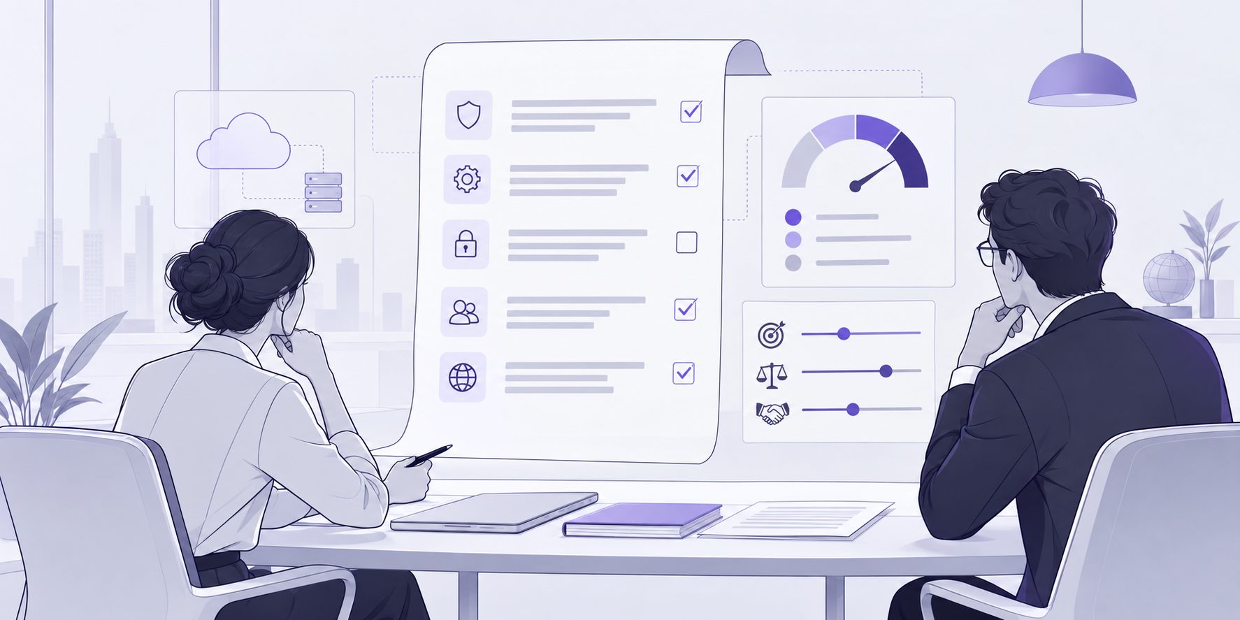 SaaS MSA negotiation checklist for buyers showing contract clauses, risk scoring, and negotiation priorities