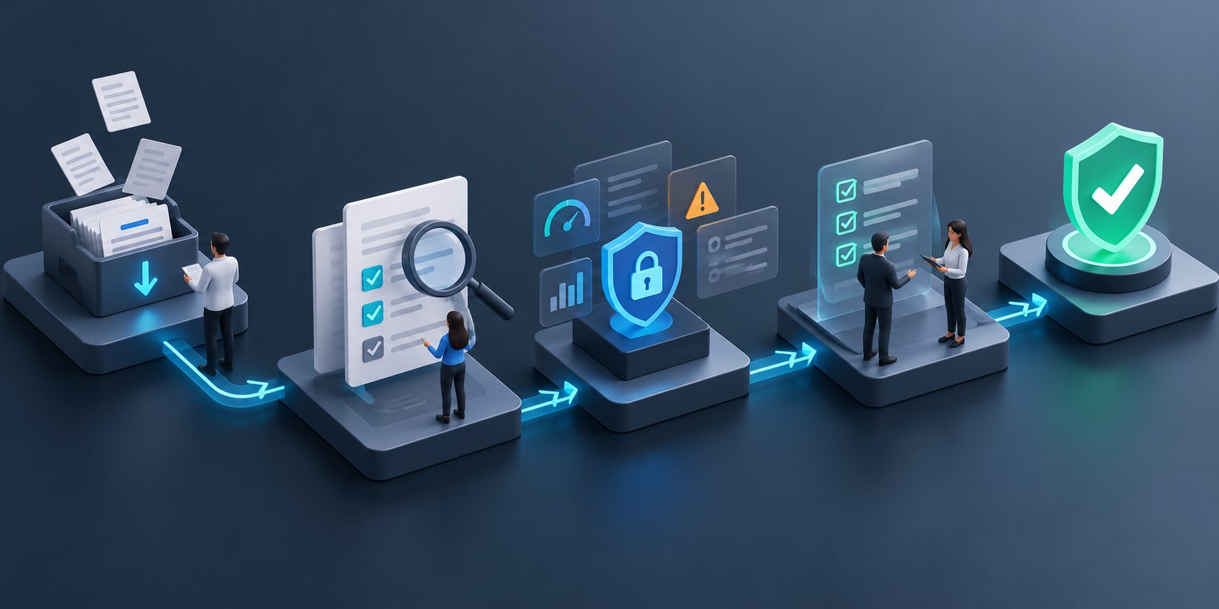 SaaS vendor SOC 2 bridge letter review workflow from document intake to risk acceptance