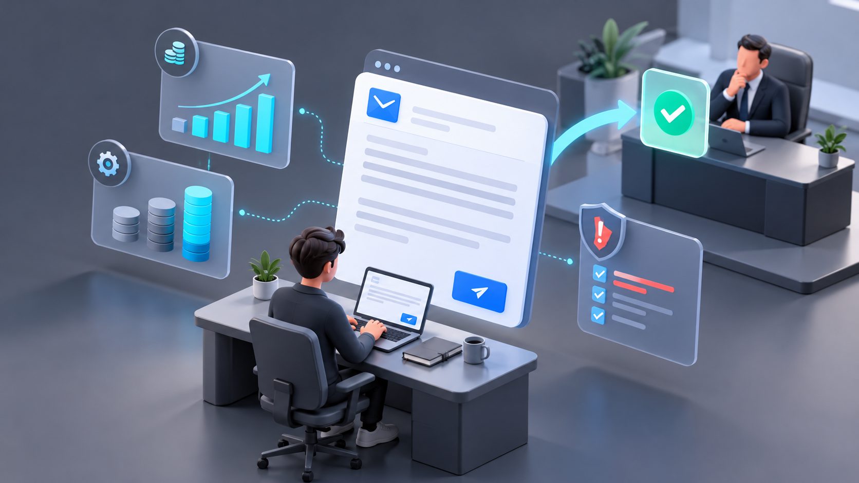 software purchase justification email template showing ROI, TCO, risks, and approval request